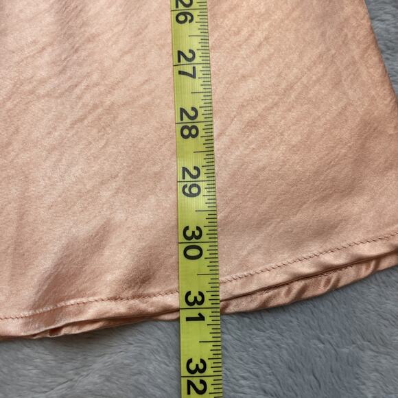 Princess Polly Fiery Feelings Satin Mini Dress Womens 8 Peach Drape Neck Slip‎ - Picture 9 of 11
